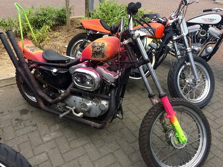 Spotted: Guy Martin�s new Harley race bike!