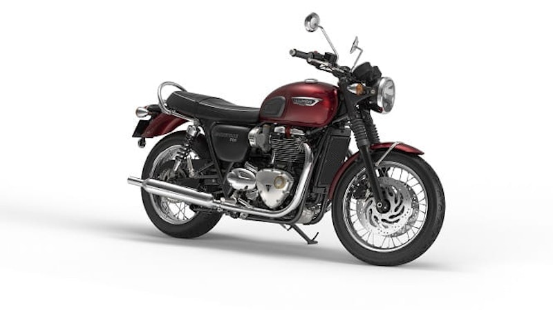 Triumph Bonneville Street Twin in Cranberry Red