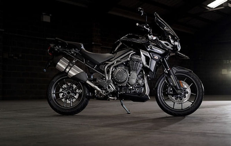 Triumph Explorer XR with its cast wheels