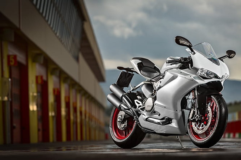 The new Panigale 959 sits in the pits at Mugello. We're riding it at Valencia but thought you wouldn't mind as this pic is so awesome!