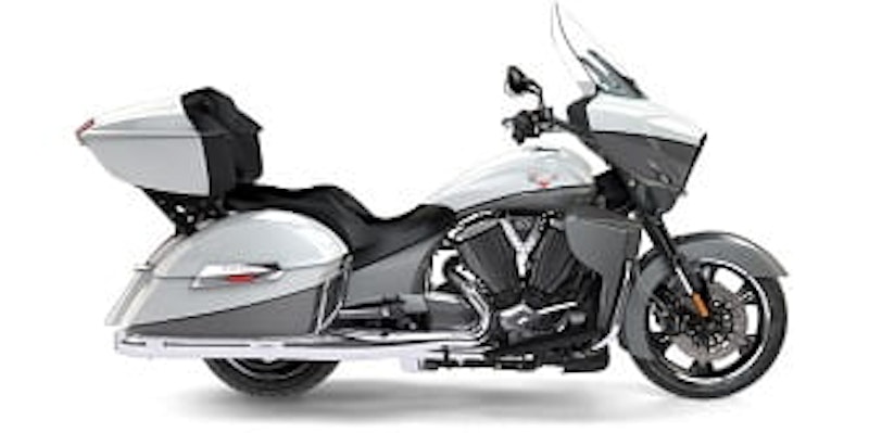 Victory Cross Country Tour in Gloss Pearl White over Super Steel Grey