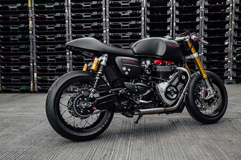 The Bulldog Thurxton R with supercharger
