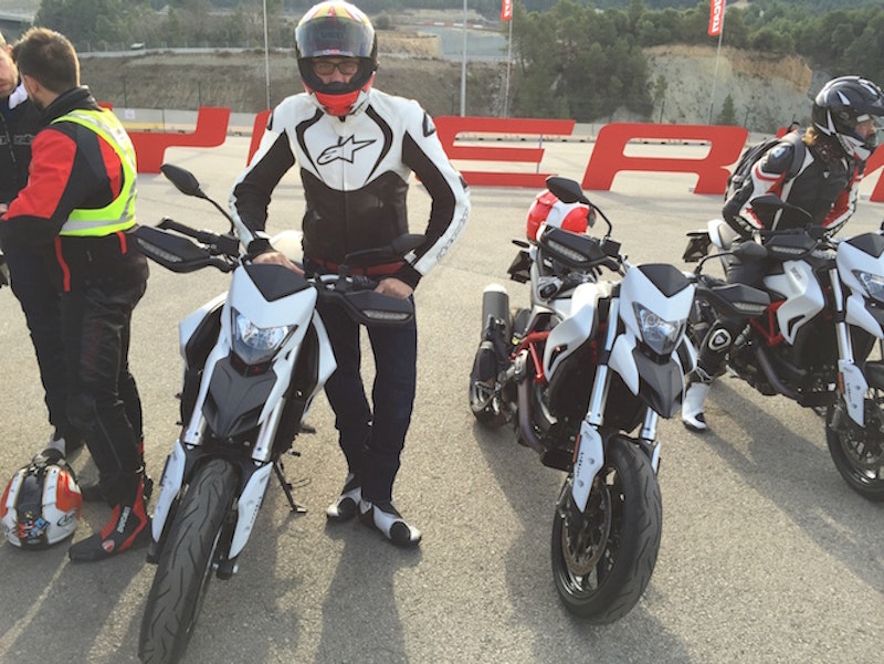 Marc Potter with the Hypermotard