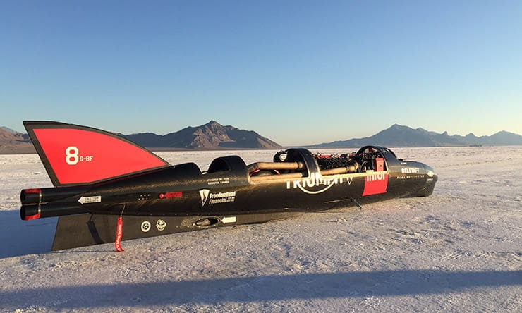 The world's fastest Triumph. Final preparations are underway.