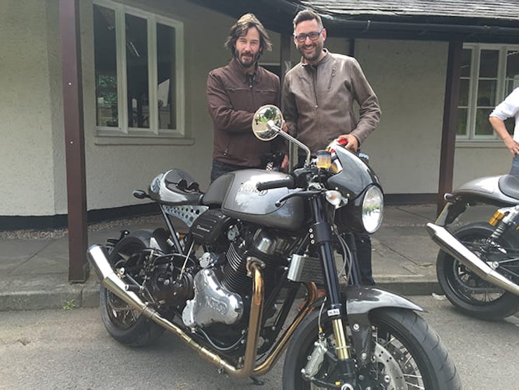 Exclusive: Keanu Reeves visits Norton factory