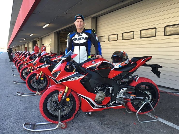 At the Honda Fireblade press riding launch with BikeSocial