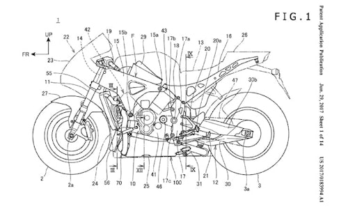 New patents for Honda V4 show trick exhaust design
