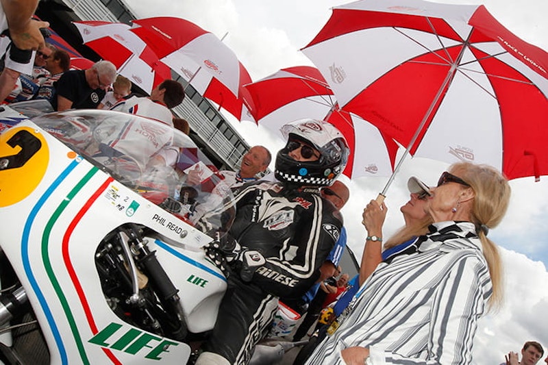 Phil Read on a Grand Prix motorcycle