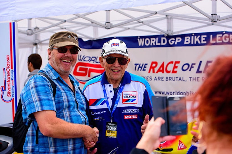 Phil Read meets a member of the public