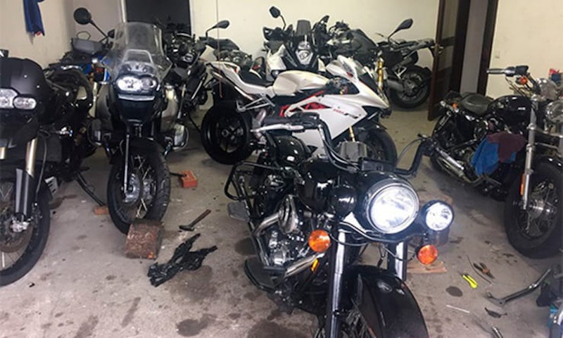 Police seize 25 stolen motorcycles