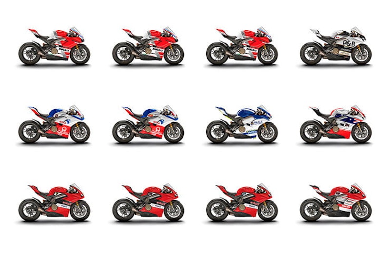 Ducati to auction 12 unique Panigale V4s