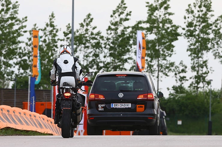KTM to introduce front and rear sensor technology but “not for next year”