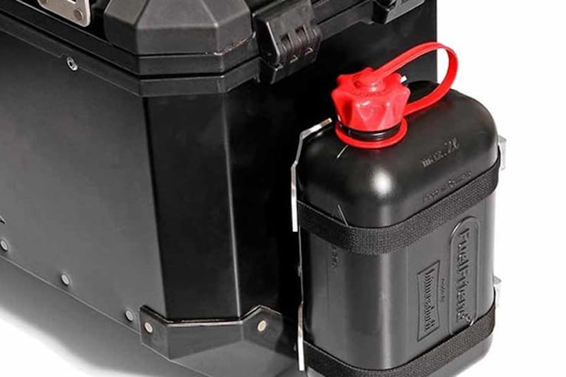 If your bike has a small fuel tank carrying a reserve supply of petrol is a good idea. Here