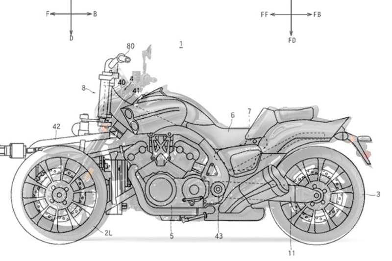 Yamaha developing tilting VMAX trike