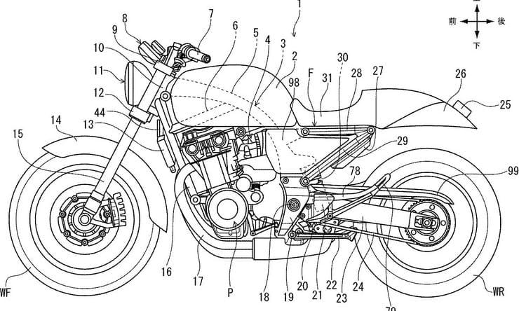 Naked cafe racer design takes cues from Neo Sports Cafe concept but could be a 400cc four-cylinder