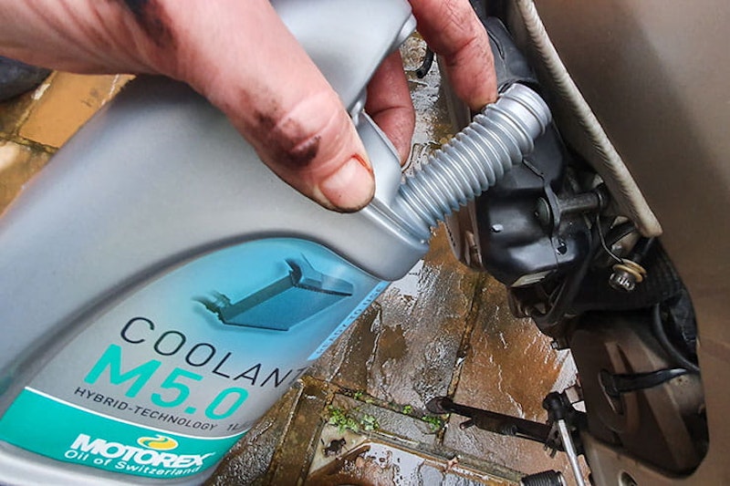 Choosing the right coolant for your motorcycle is easy, but we’ll show you how to change it too in our latest DIY bike fix guide…