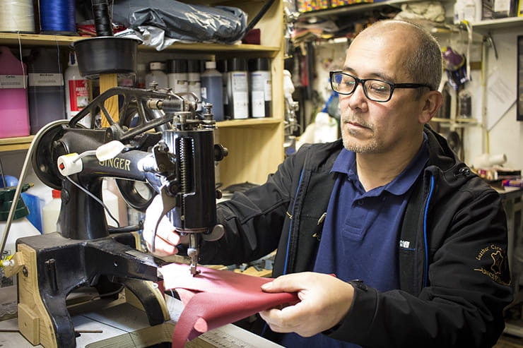 How to repair motorcycle leathers