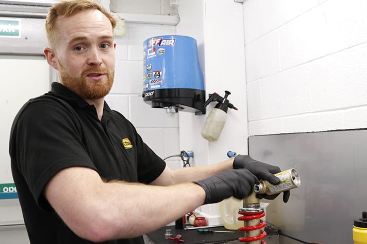 Can you repair the shock absorber on your motorcycle? Bike suspension can often be rebuilt for as-new performance; full review of K-Tech suspension service