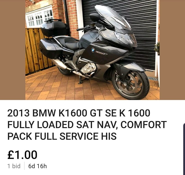 Thousands of motorcycles, scooters, cars, caravans and other vehicles are listed on eBay through a hacked account scam. Here’s how to spot the fraud…