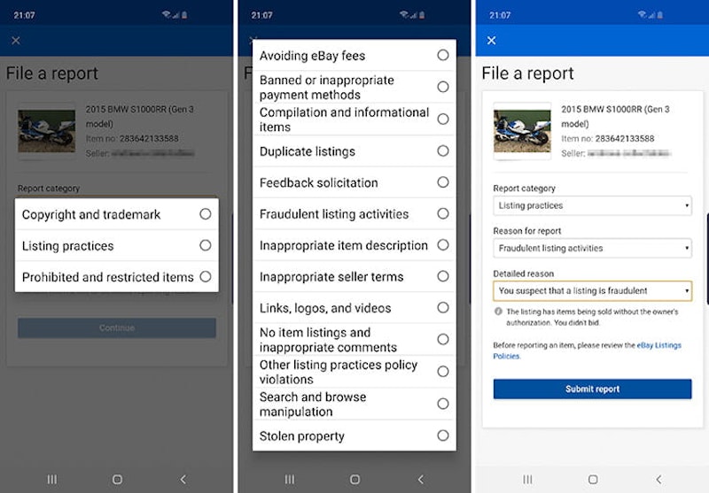 Thousands of motorcycles, scooters, cars, caravans and other vehicles are listed on eBay through a hacked account scam. Here’s how to spot the fraud…