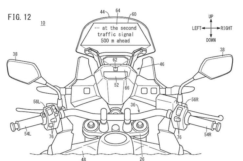 Honda developing touchscreen head-up display for bikes
