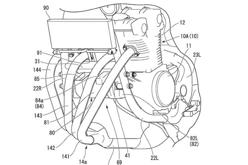 Honda CB1100 patent drawing