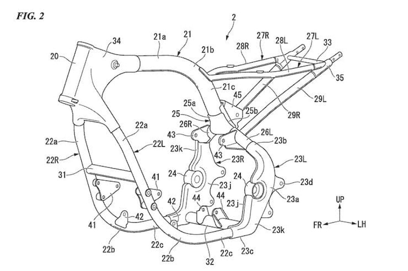 Honda CB1100 patent drawing