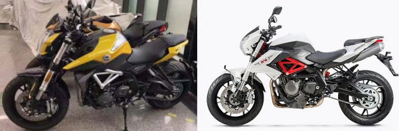 Revamped Benelli TNT 600 spotted in China