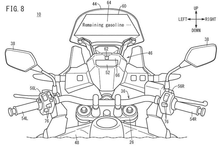 Honda developing touchscreen head-up display for bikes