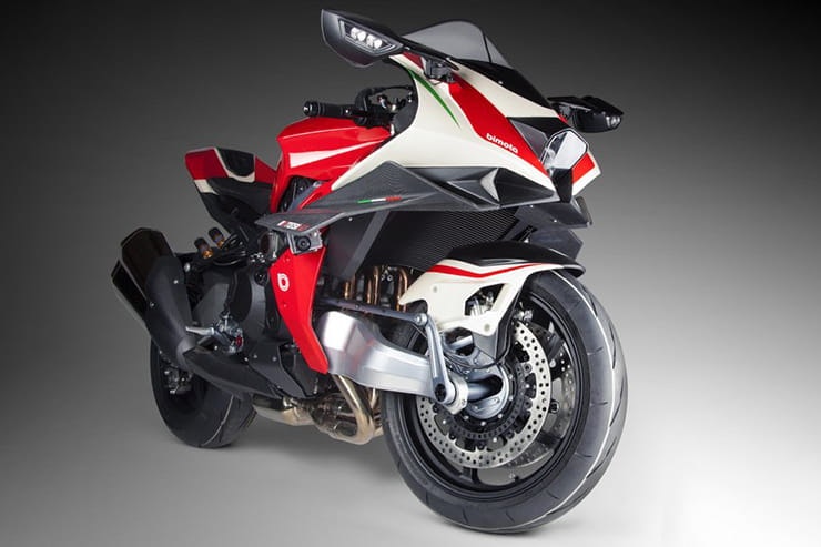 Kawasaki-powered, supercharged, hub-steered Bimota Tesi H2 is predictable insane