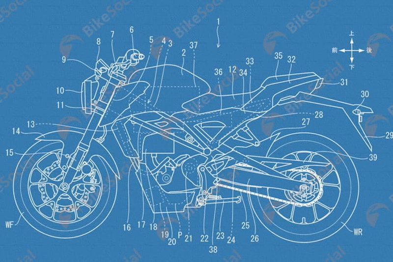 Patent reveals Honda CB125R-based electric prototype