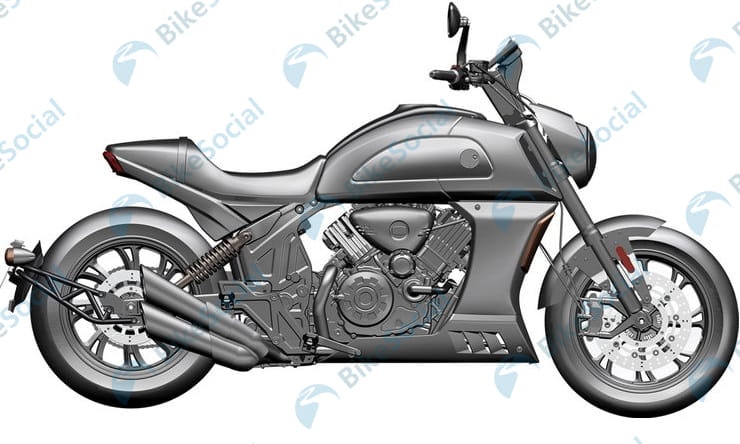 Despite appearances it’s not a Ducati Diavel but a future model from Motrac