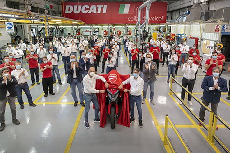 Ducati has ensured its name goes into the history books as the first bike company to mass-produce a radar-equipped motorcycle – announcing that the 2021 Multistrada V4 is now rolling off the lines.