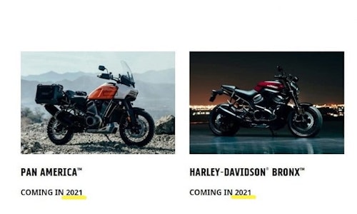 Harley Pan America and Bronx pushed back to 2021