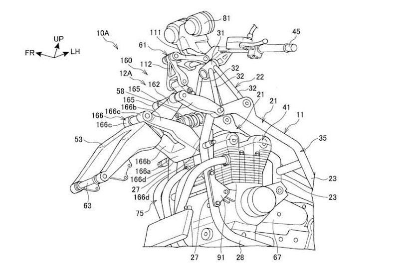 Honda developing wishbone front ends for inline fours and scooters
