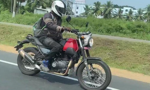 Himalayan-based Royal Enfield Scram 411 spied ahead of official launch