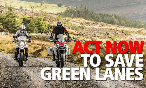 Act now to protect green lane access for motorcycles