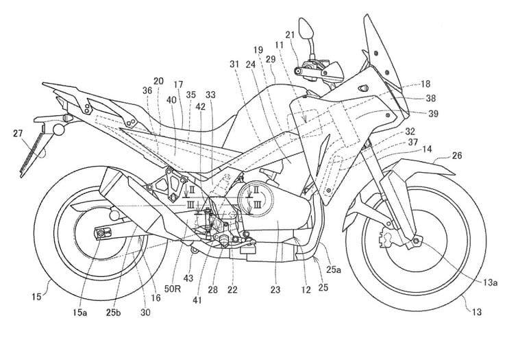Honda Transalp 750 shows its face