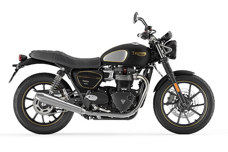 2021 Triumph Bonneville Street Twin and Gold Line details