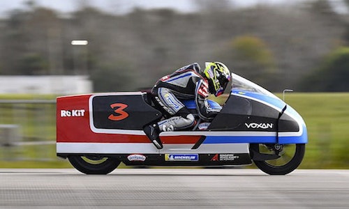 Voxan and WorldSBK Champ Max Biaggi smash Electric Motorcycle Speed Record