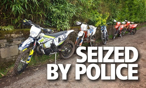 Off-road motorcycles seized in police crackdown