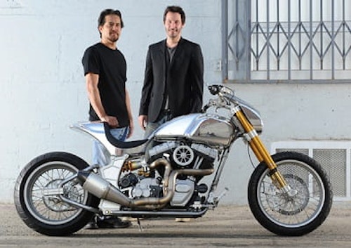 Keanu Reeves builds a motorcycle