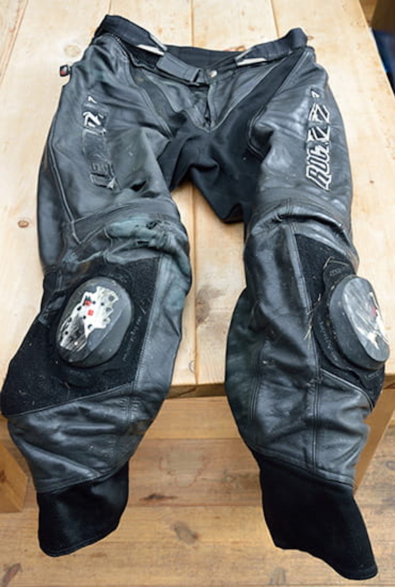 Damaged leathers