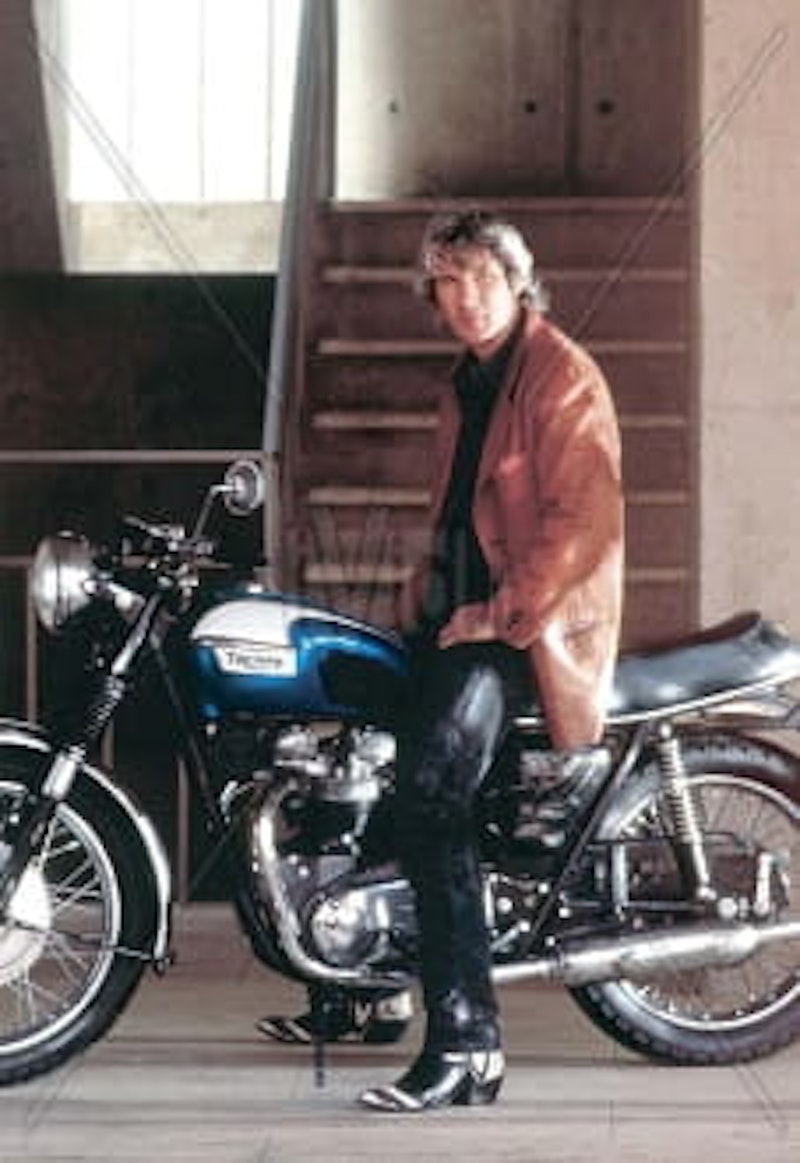 Richard Gere on a Bonneville T120