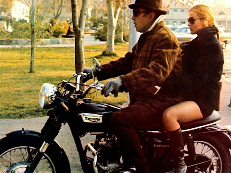 Anthony Quinn riding a 500 Daytona
