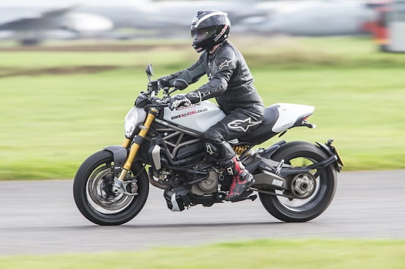 Ducati Monster at Bruntingthorpe.