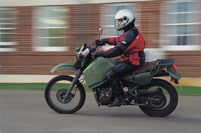 Military diesel bike had its own four-valve direct injection single