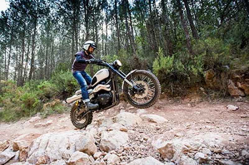 Unlike the standard Triumph Scrambler, the Tramontana tackles dirt as good as it looks.