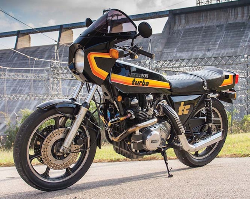 Only available in the USA, the Z1R-TC was the first production Japanese turbo bike