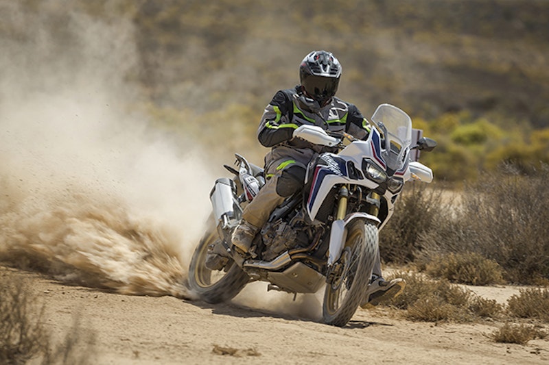 Bike Social boss Marc Potter enjoys the Africa Twin's press launch